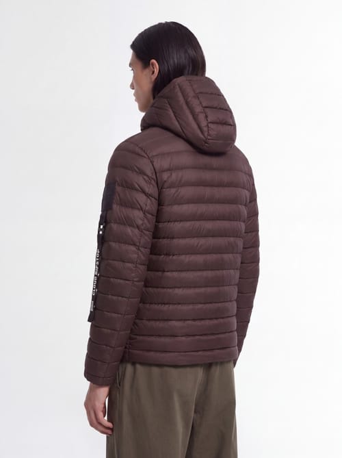 OUTHERE: Drift hooded nylon down jacket