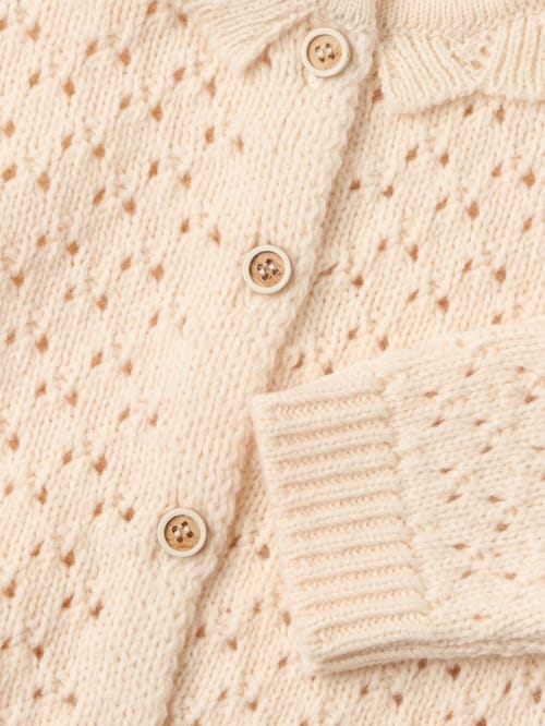 1 + IN THE FAMILY: Pointelle cardigan