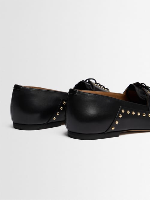 Jil Sander: Elyss Nietenkalbsleder Slipper