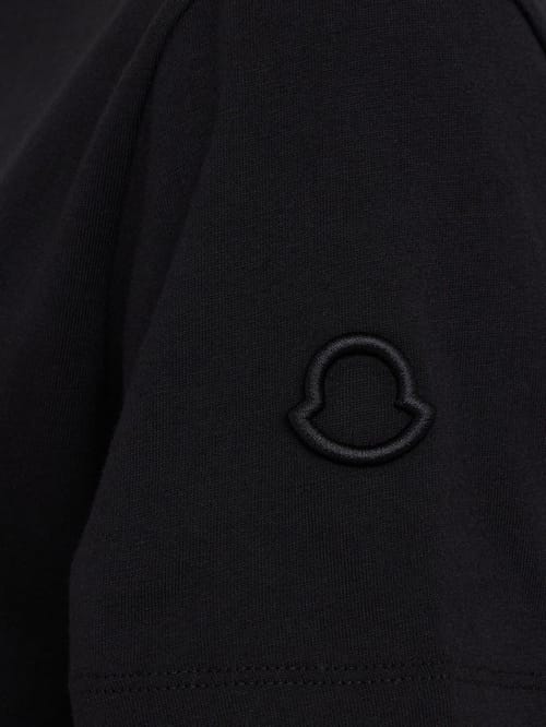 Moncler: 刺绣标志棉T恤