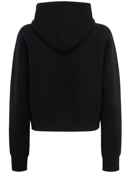 Sacai: Cropped drawstring hoodie
