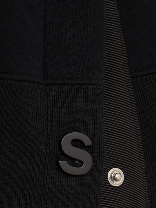 Sacai: Cropped drawstring hoodie