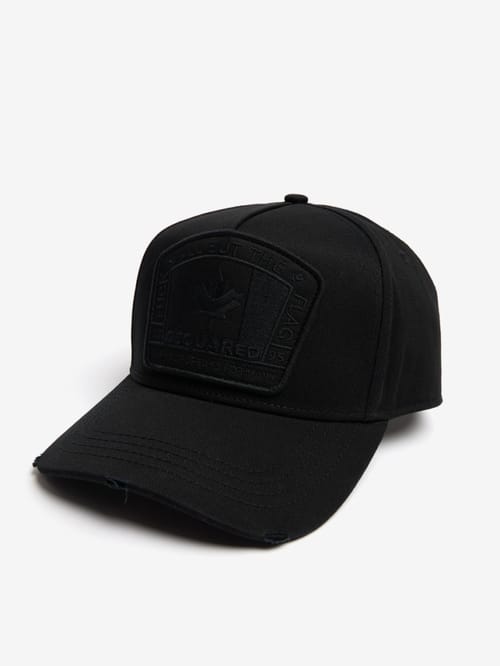 Dsquared2: Flag patch cotton canvas baseball hat