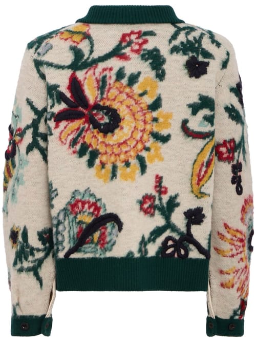 Sacai: Floral Jacquard Knit Blouson