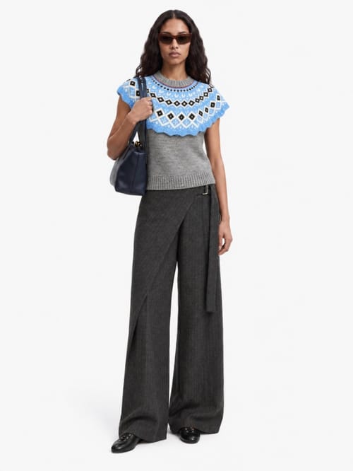 MSGM: Gilet con collo a mantellina