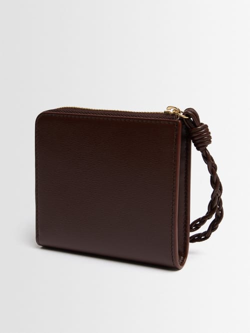 Jil Sander: Zip-around-Kartenetui aus Kalbsleder