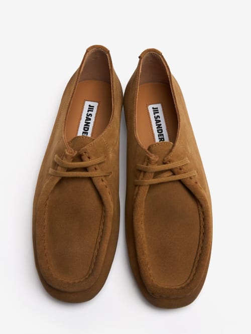 Jil Sander: Hood suede lace-up shoes