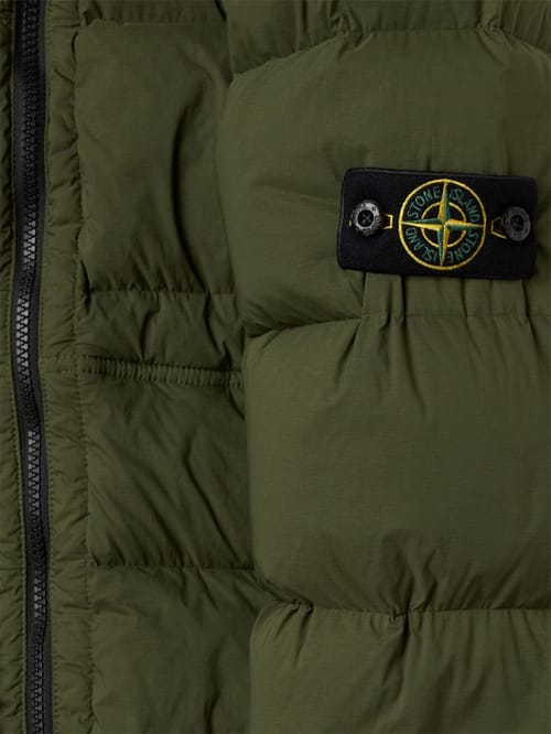 Stone Island Junior: 连帽尼龙羽绒夹克