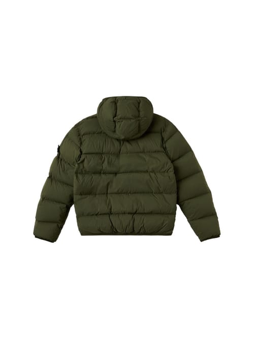 Stone Island Junior: 连帽尼龙羽绒夹克