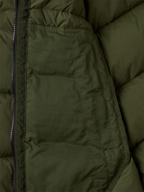 Stone Island Junior: 连帽尼龙羽绒夹克