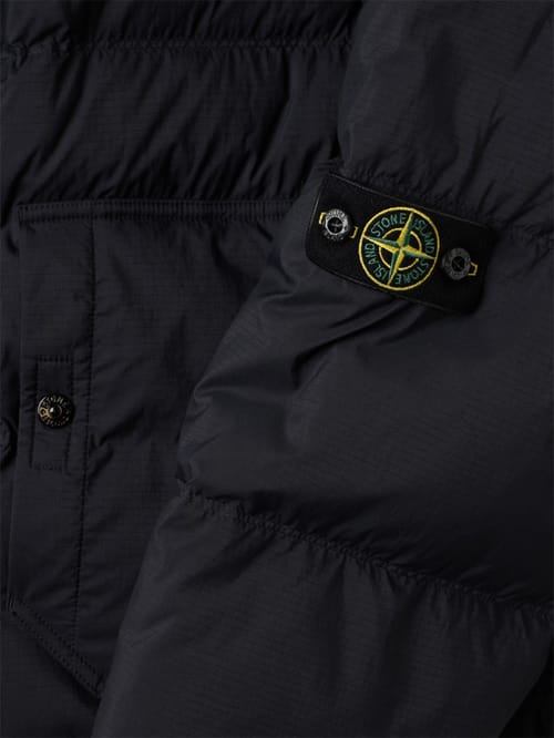 Stone Island Junior: 连帽尼龙羽绒夹克