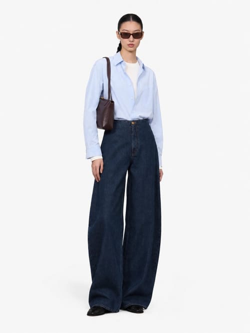 Jil Sander: Treated cotton denim jeans