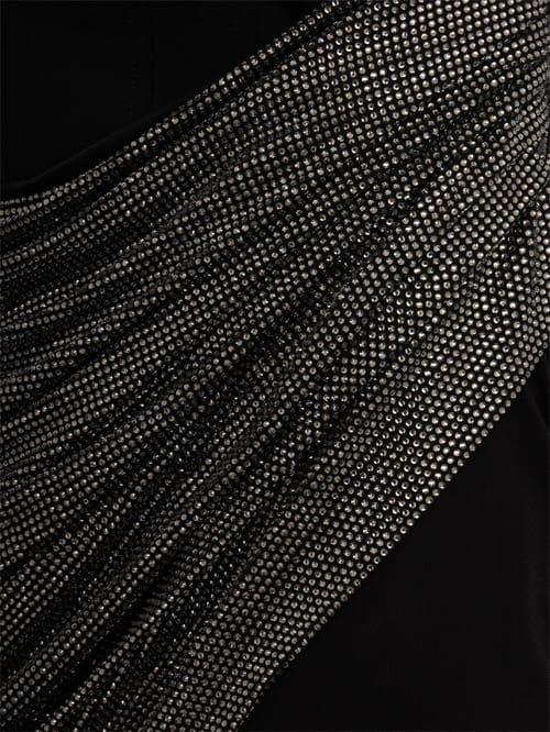 Giuseppe Di Morabito: Jersey & metallic mesh mini dress