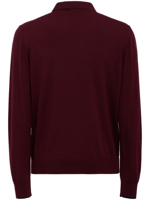 CRUNA: knitted long-sleeve polo shirt