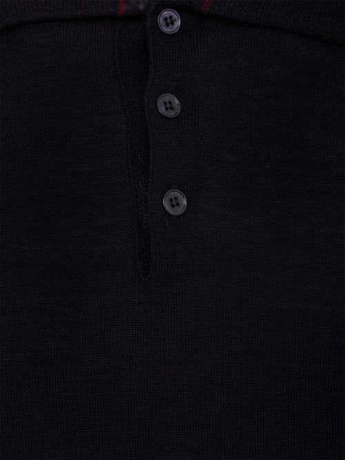CRUNA: knitted long-sleeve polo shirt