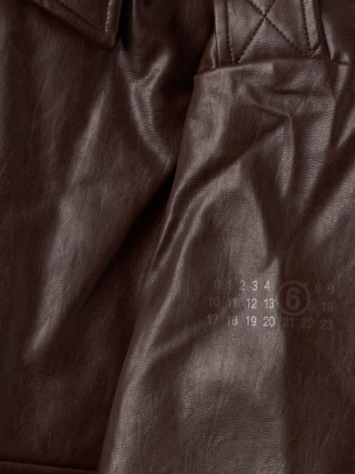 MM6 Maison Margiela: Leather jacket