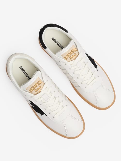 Dsquared2: Leather & poly logo sneakers