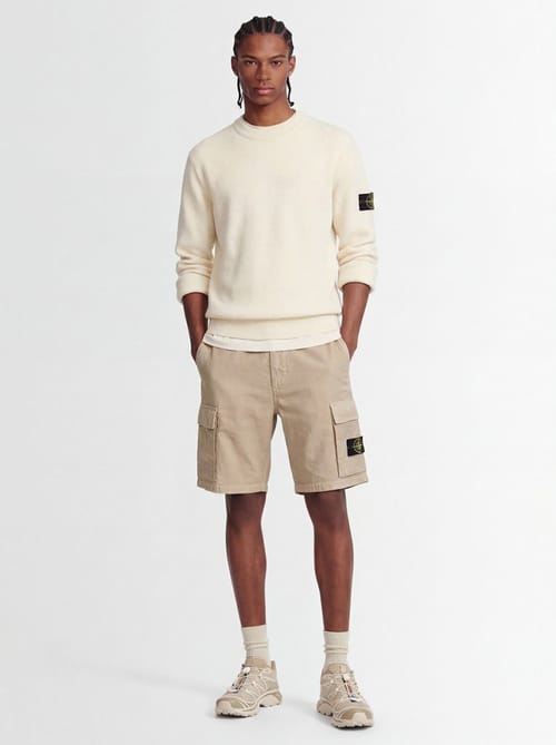 Stone Island: 罗纹圆领毛衣