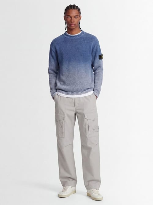 Stone Island: 长袖细节的圆领套头衫