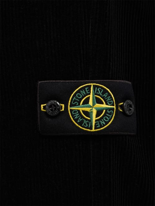 Stone Island: Logo cotton slim pants