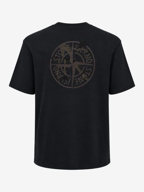 Stone Island: Logo cotton t-shirt
