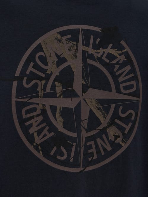 Stone Island: Logo cotton t-shirt