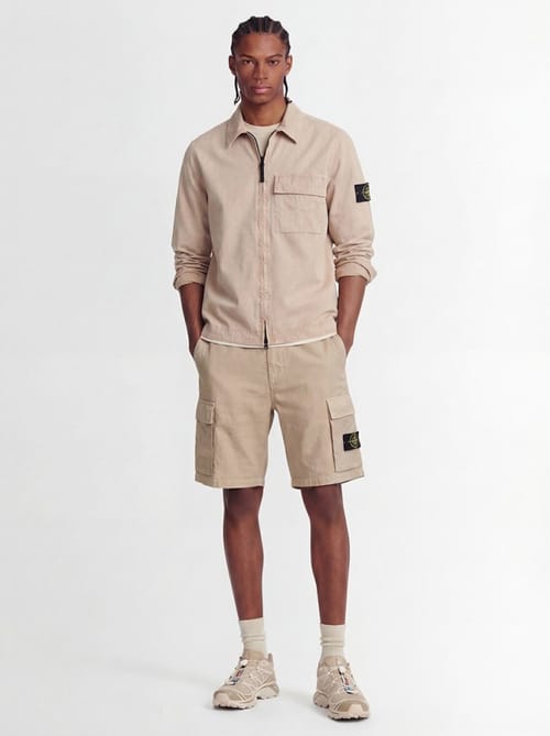 Stone Island: Logo 短袖拉链衫