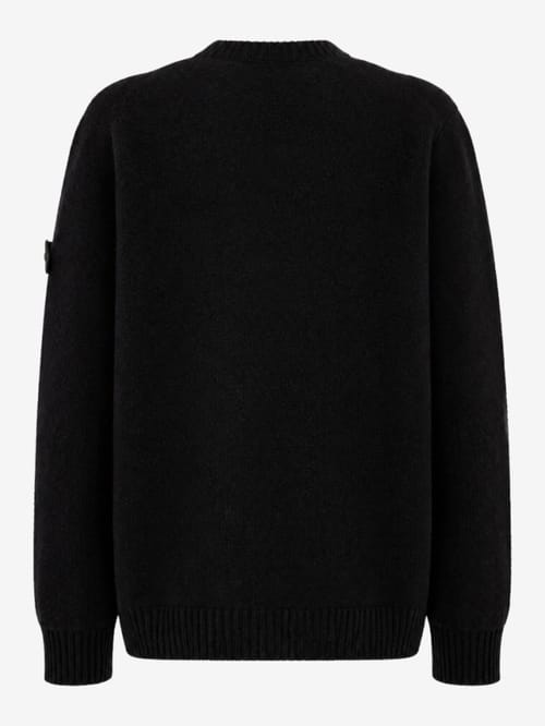 Stone Island: Logo crewneck knit sweater