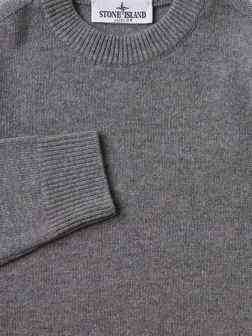 Stone Island Junior: Crewneck sweater with badge