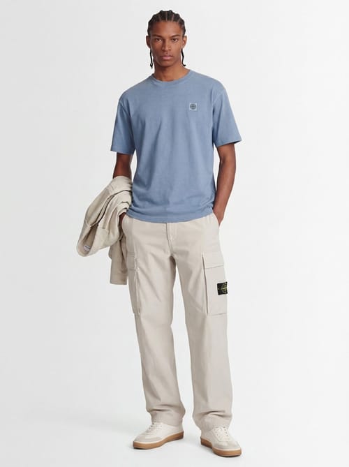 Stone Island: 大号印有标志的T恤