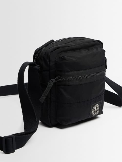 Stone Island: 标志补丁斜挎包