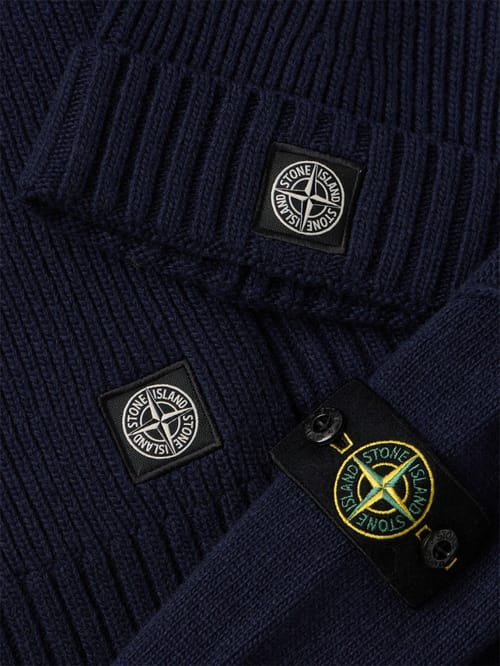 Stone Island Junior: 围巾、帽子和开衫套装