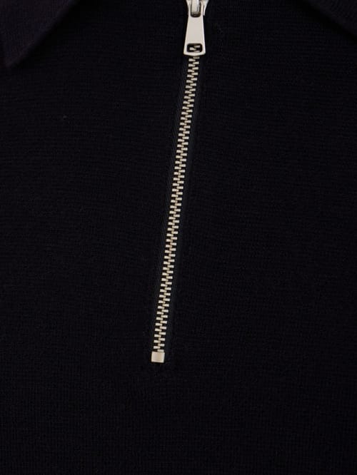 DIANA STUDIO: Merino wool knit polo with zip closure