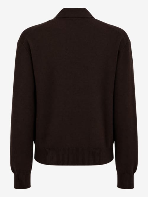 DIANA STUDIO: Merino wool knit polo with zip closure