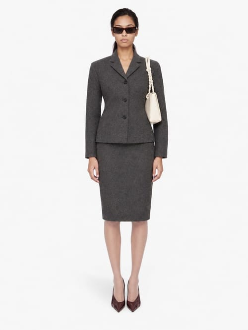 Jil Sander: Virgin wool mini skirt