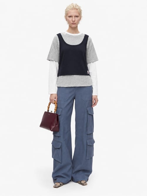 Dsquared2: Mixed Jersey Long Sleeves Tee