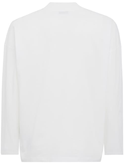Jil Sander: Mock neck boxy fit cotton l/s t-shirt