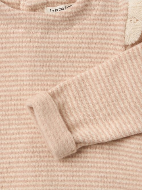 1 + IN THE FAMILY: Striped top with satin details