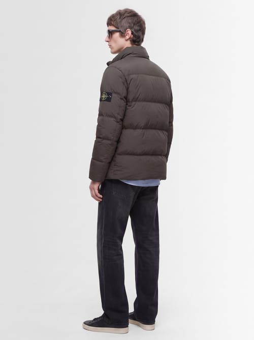 Stone Island: 尼龙连帽羽绒外套