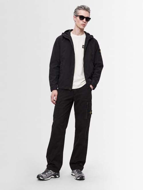 Stone Island: 尼龙连帽短款外套