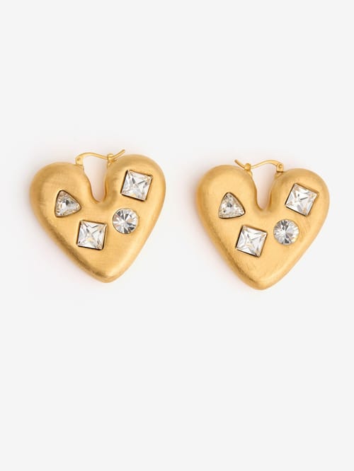 Jacquemus: Boucles d'oreilles Coeur en cuivre