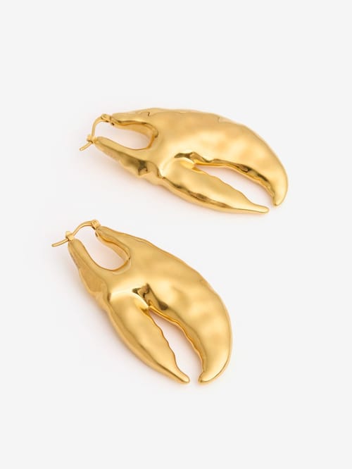 Jacquemus: Boucles d'oreilles Homard en cuivre