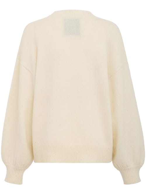 CRUNA: Oversized crewneck knit sweater