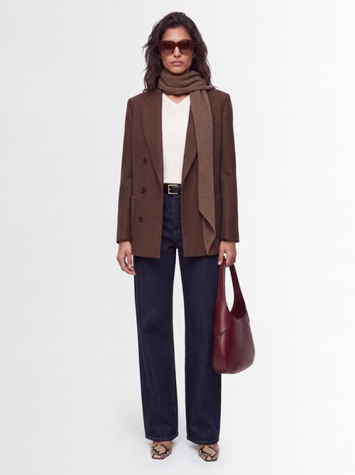 CRUNA: Blazer oversized de doble botonadura