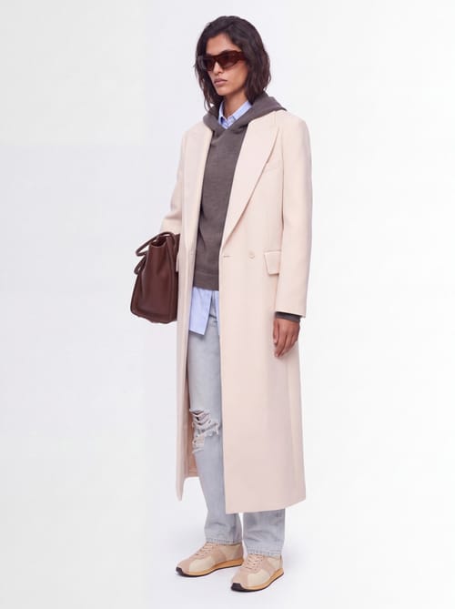CRUNA: Oversize Doppelbreasted langer Mantel