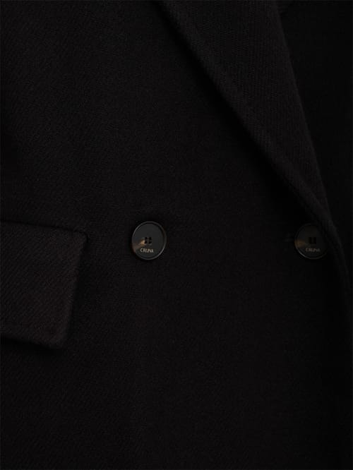 CRUNA: Oversize double-breasted long coat