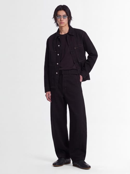 Lemaire: Belted cotton Twisted pants