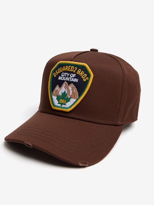 Dsquared2: Patch canvas baseball hat