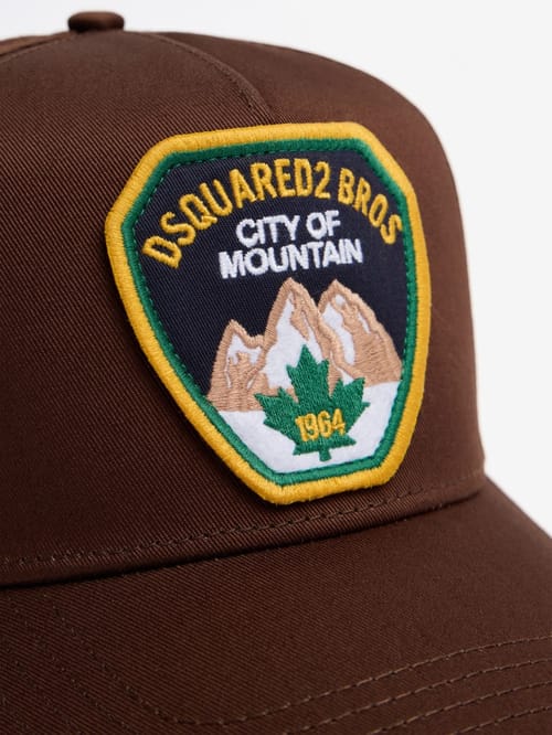 Dsquared2: Patch canvas baseball hat