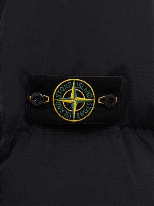 Stone Island: 可拆卸帽子的尼龙羽绒服